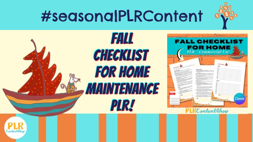 Fall checklist for home maintenance PLR content